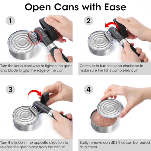 Can Opener Manual Side Safe Cut Can Opener Smooth Edge