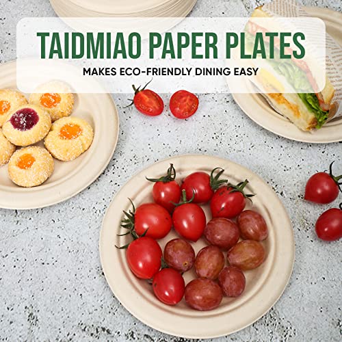 6 inch Paper Plate 100 Pack Small Disposable (Brown / 6 IN)