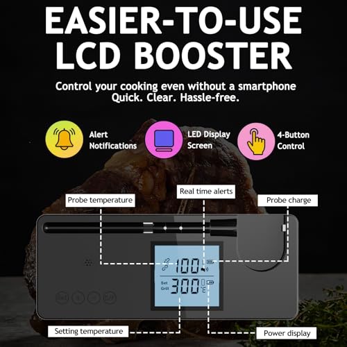 Meat Thermometer Digital Wireless with 800ft Range