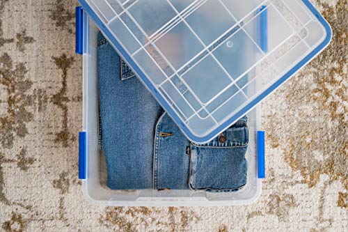 3 Pack 26.5 Qt Storage Bins with Gasket Lids (27 Qt. - 3 Pack)