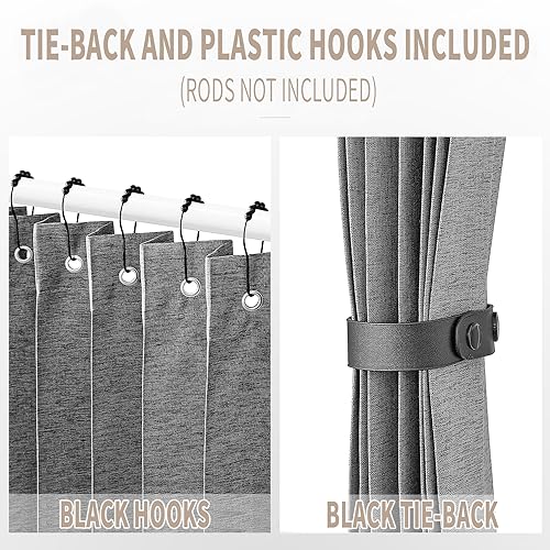 Closet Curtain for Open Closet (Grey / 39"W x 78"L (Pack of 1))