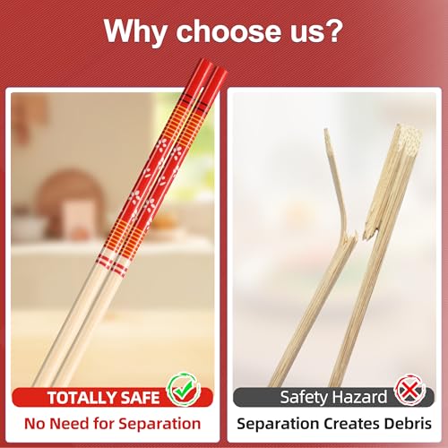 100Pairs Disposable Chopsticks Bamboo Individually Wrapped (Style 2)