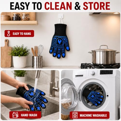 BBQ & Grill Gloves (Blue / Medium)