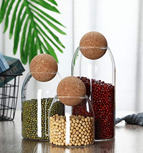 750ML 25Oz Glass Storage Container with Ball Cork (750 ml/25 oz)