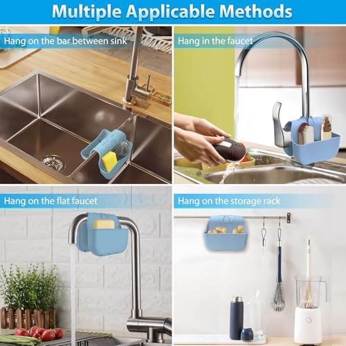 Sponge Holder for Kitchen Sink (Light Blue)
