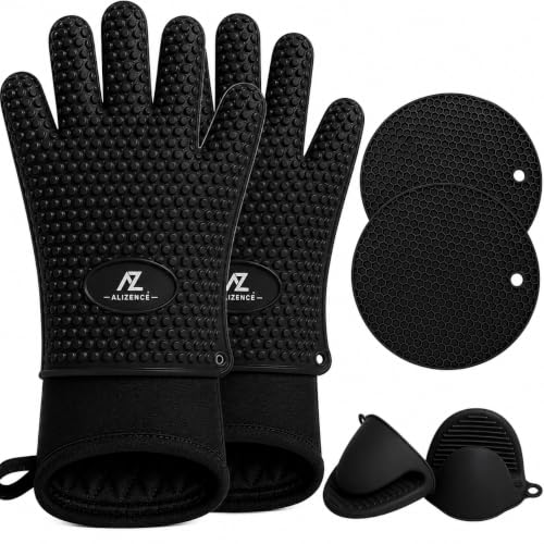 Silicone Oven Gloves (Black)