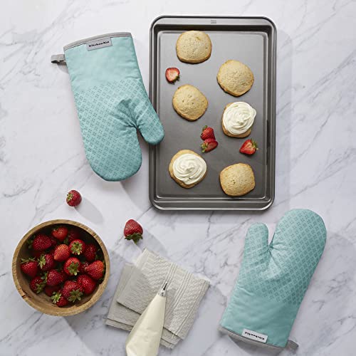 Asteroid Oven Mitt Set (7"x12.5" / Aqua Sky)