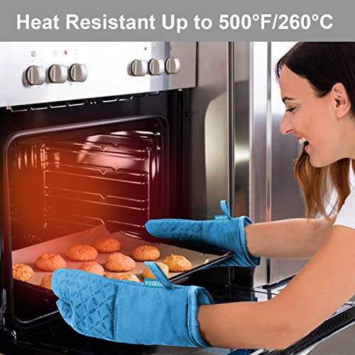 Oven Mitts and Pot Holders 6pcs Set (Sky Blue)