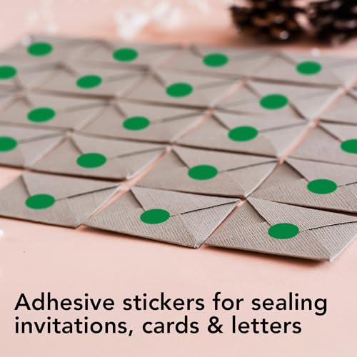 Green Perforated Round Circle Dot Sticker 1 (Green - Dark / 0.5 Inch)
