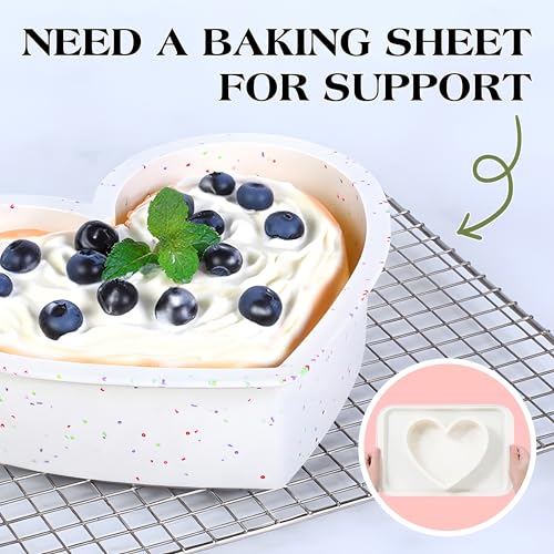 8 Inch Silicone Heart Shaped Cake Pans (Heart / 8 inch)