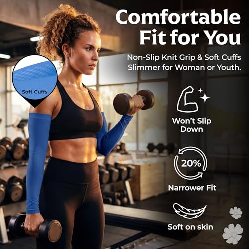 Women’s Cooling Arm Sleeves (1 Pair: Dark Blue / One Size)