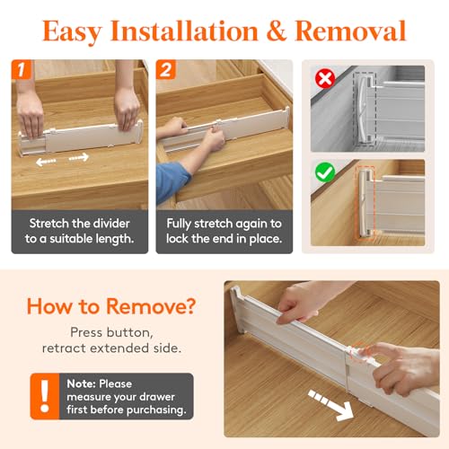 9 Pack 4" High Drawer Dividers (4"H, 13.8-22.2"L)