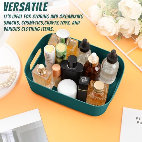 Green Plastic Storage Bins (Green / 8 x 5.7 x 3 Inch)