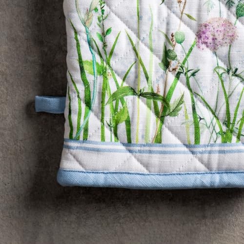 Maison d'Hermine Oven Gloves 100% Cotton Oven Mitt (012 - Fleurs De Mai / 7.5" x 13" (Oven Mitt))