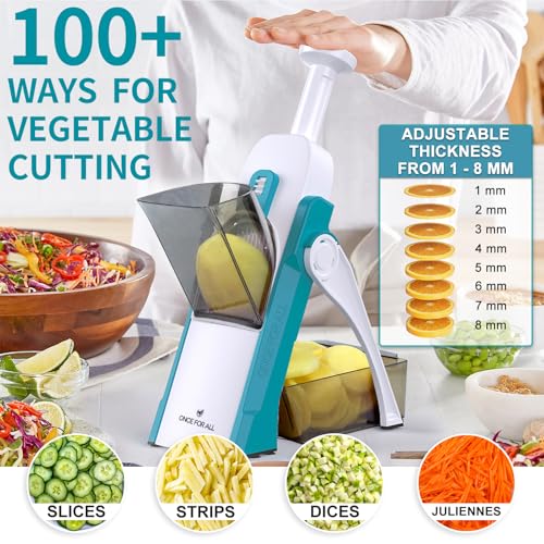Safe Mandoline Slicer Kitchen (Blue)