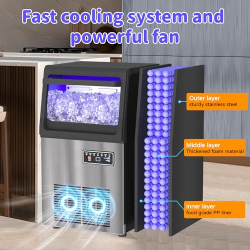 Nugget Ice Maker Machine 80LB (80Lbs/Day / Chewing ice)