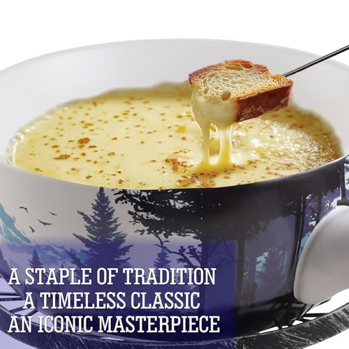 Serene Summits Swiss Design Fondue Set for Party