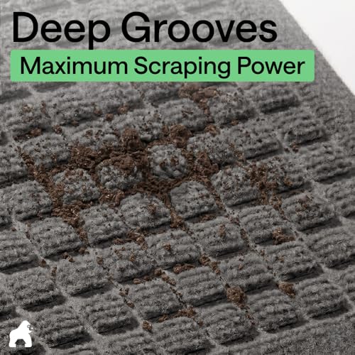 HydroABSORB Door Mat for Indoor Outdoor (Charcoal / 29" X 17")