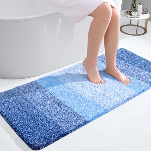 Bathroom Runner Rug 47x20 (47" X 20" / Light Royal Blue)