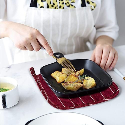 4Pcs Oven Mitts and Pot Holders (Red)