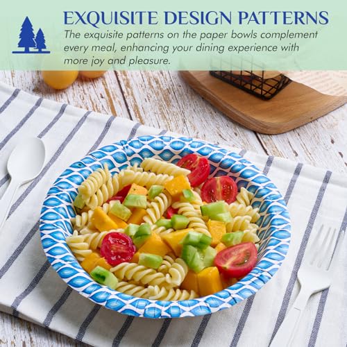 20 Oz Paper Bowls 180 Count Disposable Bowls (180 Count (Pack of 1,20oz))