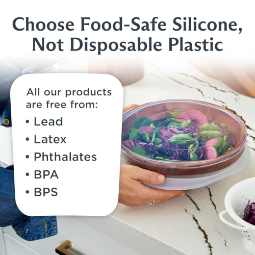 Premium Reusable Silicone Stretch Lids (3-Pack of 9" Lids)