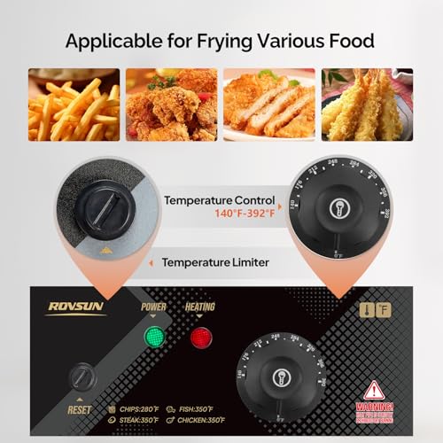 11.4QT Electric Deep Fryer with Basket & Lid