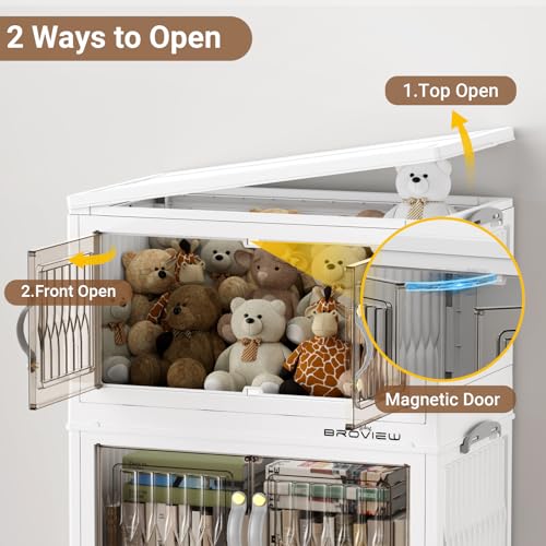 135Qt Stackable Storage Bins with Lid (White / 45QT-3Pack)