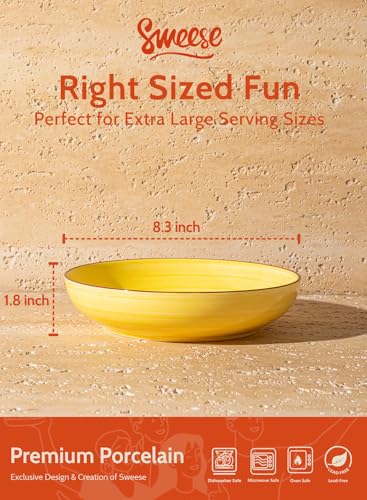 6 Pack Ceramic Pasta Bowls (Multicolor)