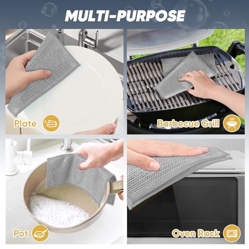 Dish Cloths 12 Pack Double (Grey)