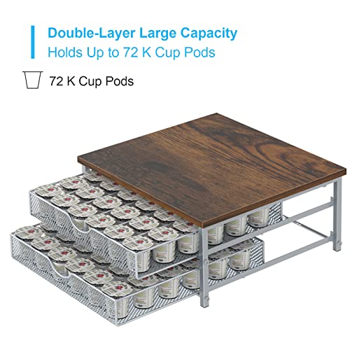 Coffee Pod Holder for Counter (Silver)