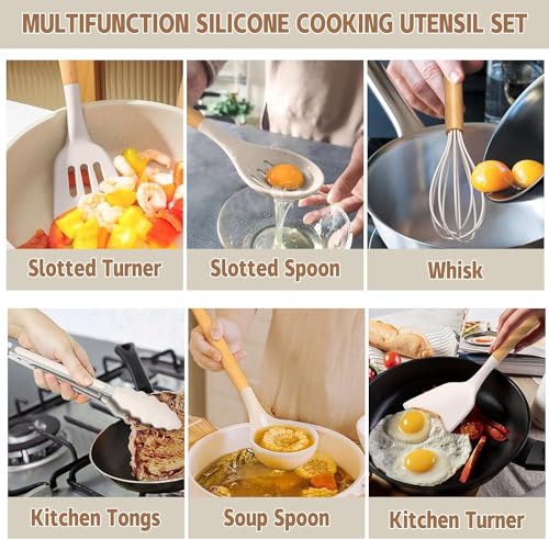 Kitchen Cooking Utensils Set (Khaki)