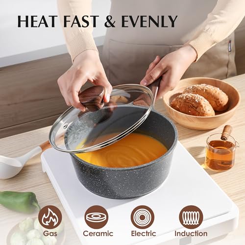 Nonstick Cookware Set 13 Pcs (Gray)