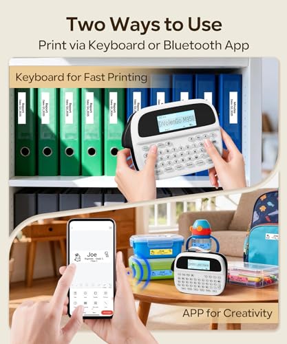 Label Maker Machine with Tapes (Black)