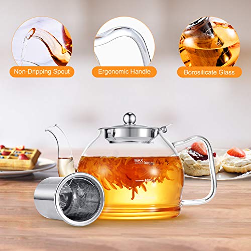 STNTUS Glass Teapot (1200ml/40oz)