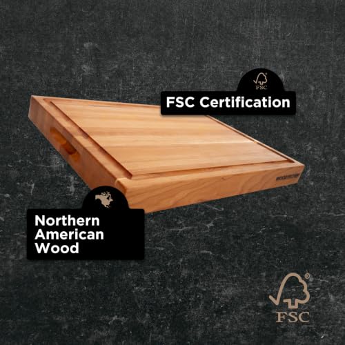 20" Classic Cherry Reversible Cutting Board with Juice Groove (20"L x 16"W)