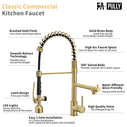 High Arc Brushed Gold Pull (Brushed Gold)