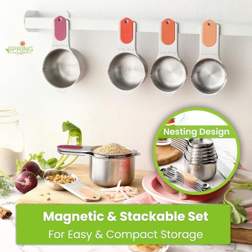 15 Magnetic Measuring Cups & Spoons w (Desert Sunset)