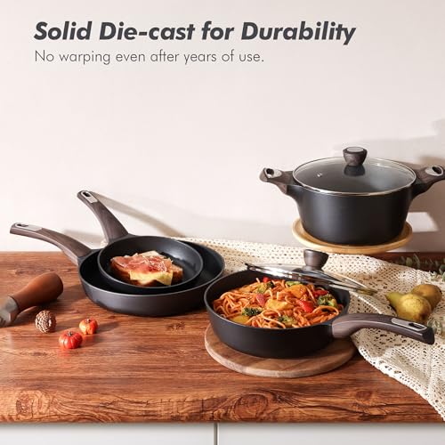 Pots and Pans Set Non stick (Classic Black)