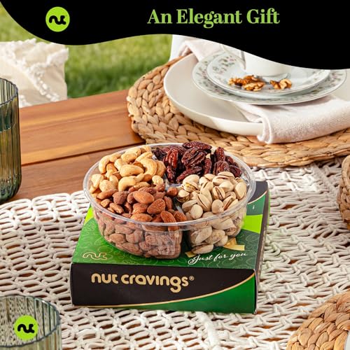 Mixed Nuts Gift Basket in Green Gold Box