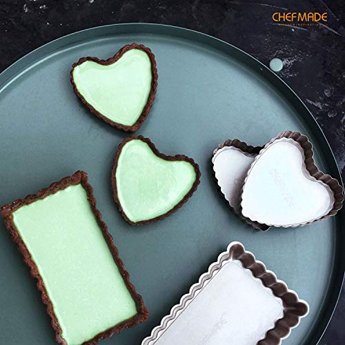 Mini Tart Pan Set (4" Heart-shaped 4Pcs)
