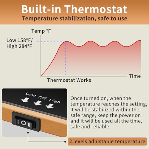 Electric Warming Tray (Black / Extra Long-59"x12")