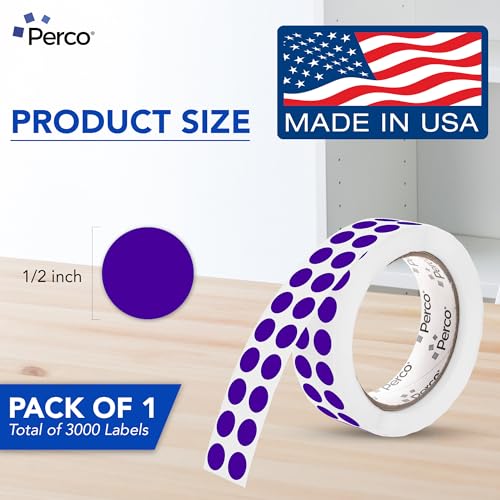 Purple Round Circle Dot Sticker 1 (Purple / 0.5 Inch)