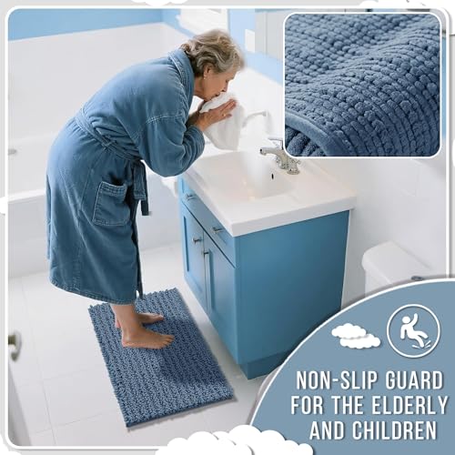 Bathroom Rugs Non Slip Washable 32x20 Inch