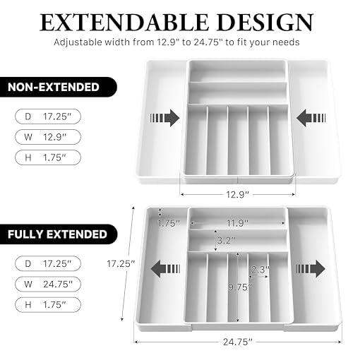 Expandable Kitchen Drawer Flatware Organizer