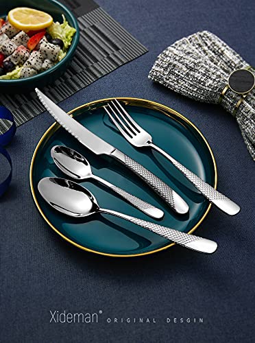 16 Piece Modern Hammered 18 (Silver)