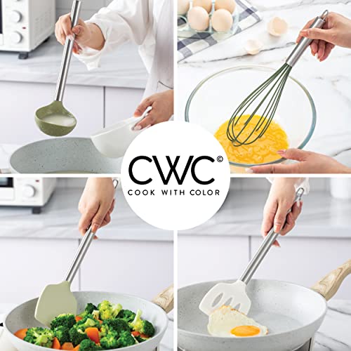 Silicone Cooking Utensils (Green / 10 Pieces)