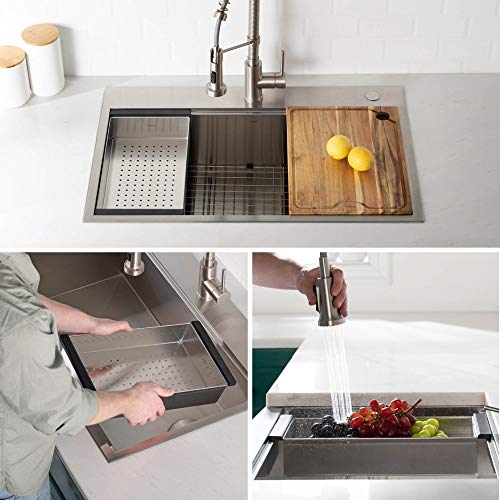 Stainless Steel 16.75 in Workstation Sink Colander CS