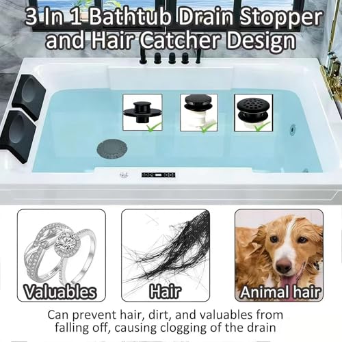 Bathtub Drain Stopper (Matte Black)
