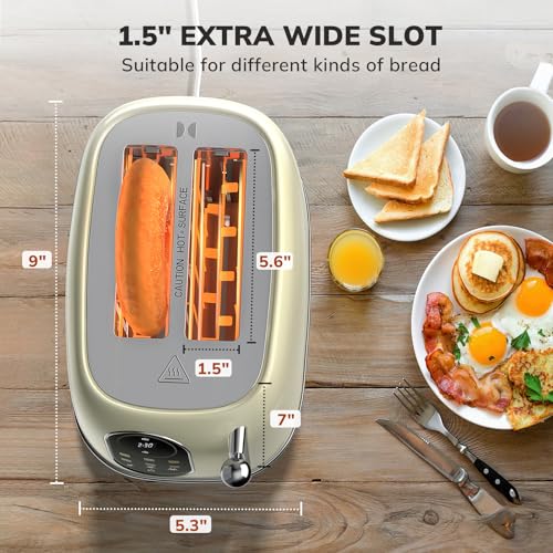 Smart Touch Screen Toaster 2 Slice (Extra Wide Slot / Beige)